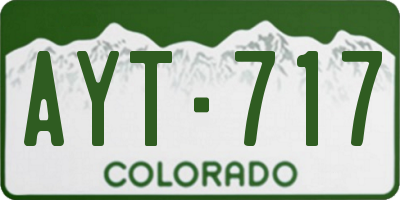 CO license plate AYT717