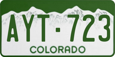 CO license plate AYT723
