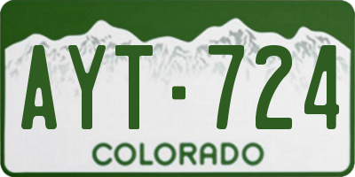 CO license plate AYT724
