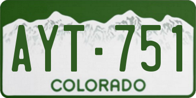 CO license plate AYT751