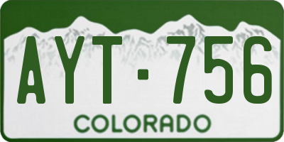 CO license plate AYT756