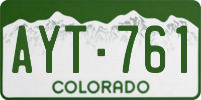 CO license plate AYT761