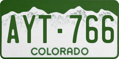 CO license plate AYT766