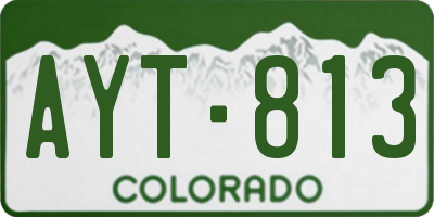 CO license plate AYT813