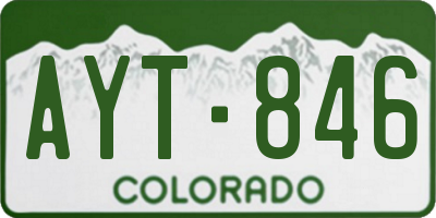 CO license plate AYT846