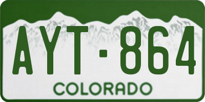 CO license plate AYT864