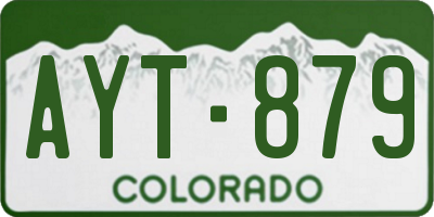 CO license plate AYT879