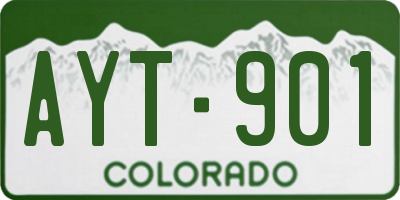 CO license plate AYT901