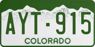 CO license plate AYT915