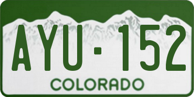 CO license plate AYU152