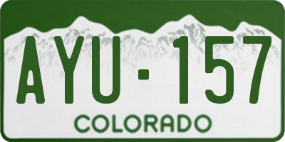 CO license plate AYU157