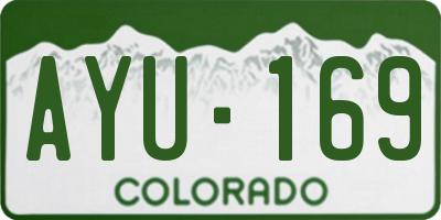 CO license plate AYU169