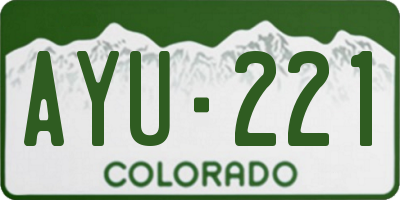 CO license plate AYU221