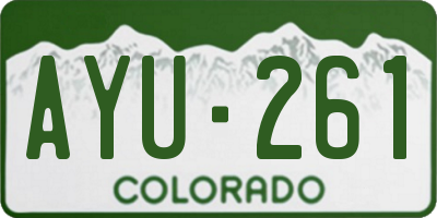 CO license plate AYU261