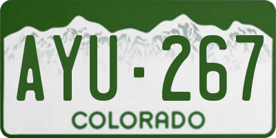 CO license plate AYU267