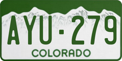 CO license plate AYU279