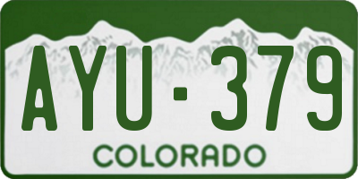 CO license plate AYU379
