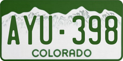 CO license plate AYU398