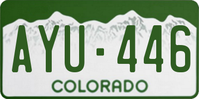 CO license plate AYU446
