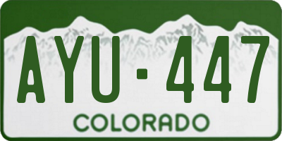 CO license plate AYU447