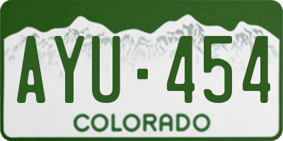 CO license plate AYU454