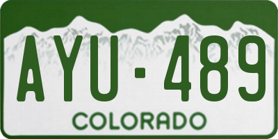CO license plate AYU489