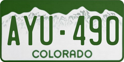 CO license plate AYU490