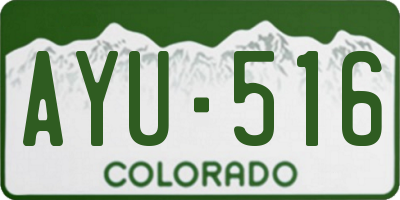 CO license plate AYU516