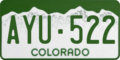 CO license plate AYU522