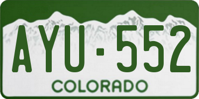 CO license plate AYU552