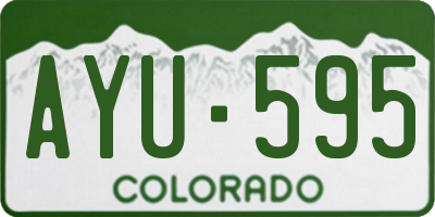 CO license plate AYU595
