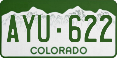 CO license plate AYU622