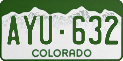 CO license plate AYU632