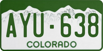 CO license plate AYU638