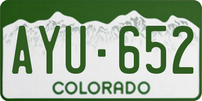CO license plate AYU652
