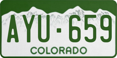 CO license plate AYU659