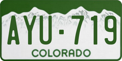 CO license plate AYU719