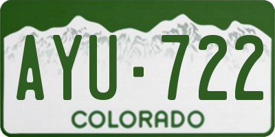 CO license plate AYU722