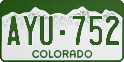 CO license plate AYU752