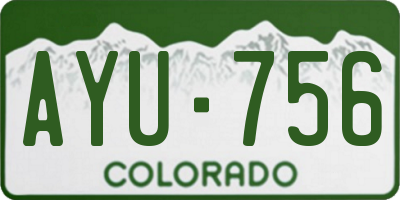 CO license plate AYU756