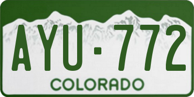 CO license plate AYU772