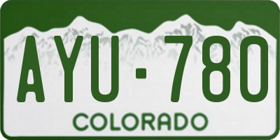 CO license plate AYU780