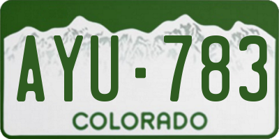 CO license plate AYU783