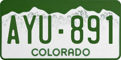 CO license plate AYU891