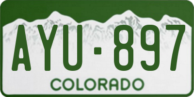 CO license plate AYU897