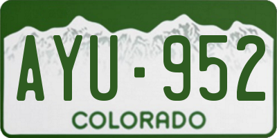 CO license plate AYU952