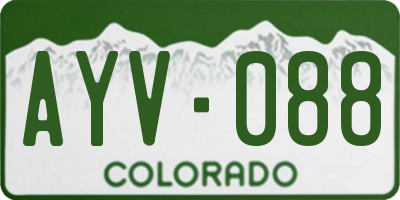CO license plate AYV088