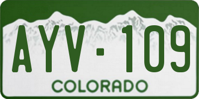 CO license plate AYV109