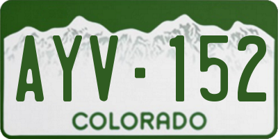 CO license plate AYV152