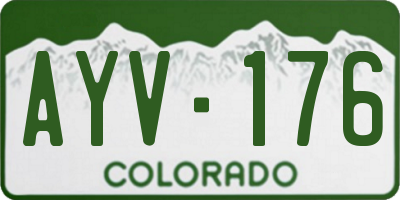 CO license plate AYV176